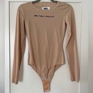 MM6 Maison Margiela Logo-embroidered Bodysuit